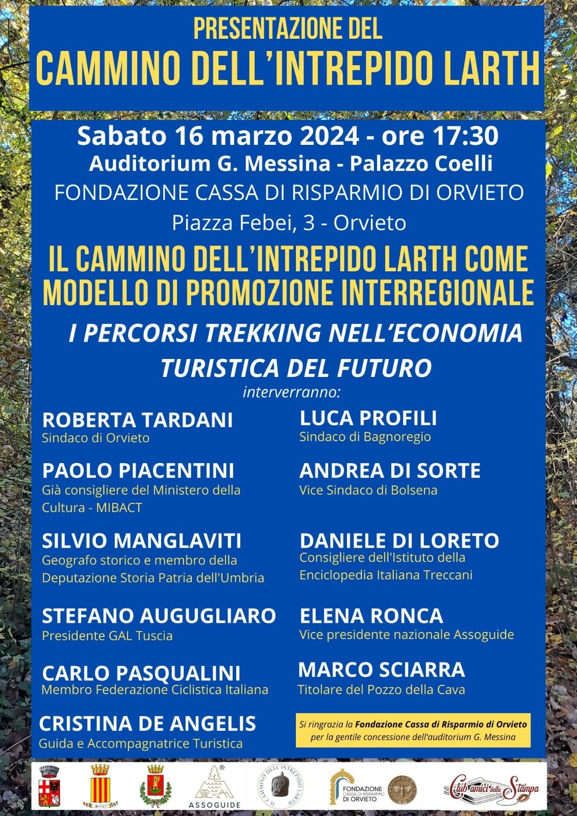 Press: “Il Cammino di Larth si presenta con un dibattito sul tema: “I percorsi nell’economia turistica del futuro””